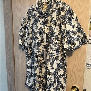 Tropical Palm Print Casual Shirt